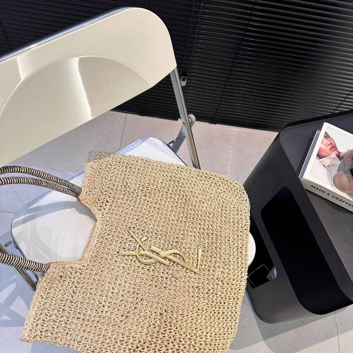 Saint Laurent YSL Raffia Bag