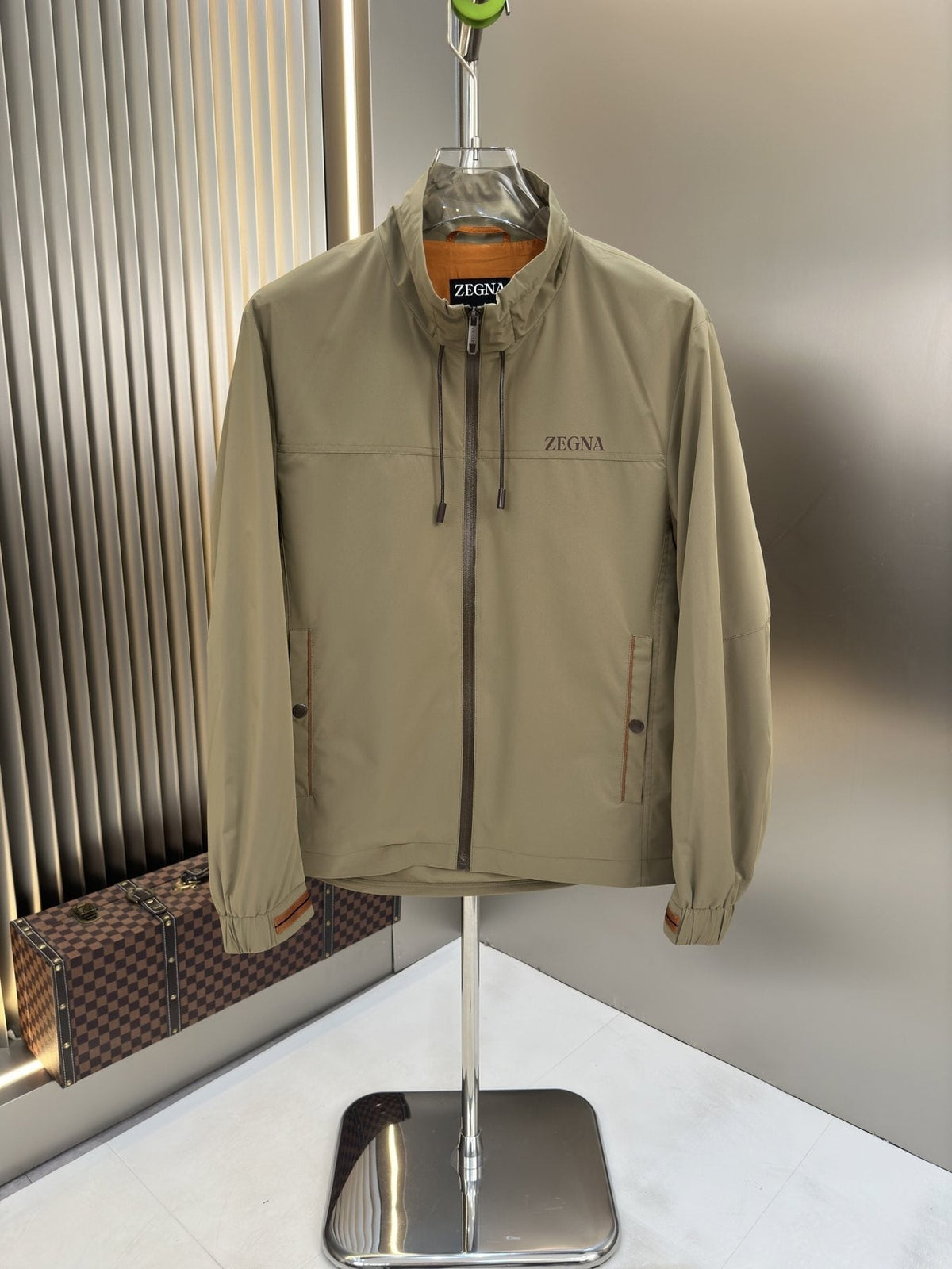 Zegna Stand-Collar Zip Jacket — front
