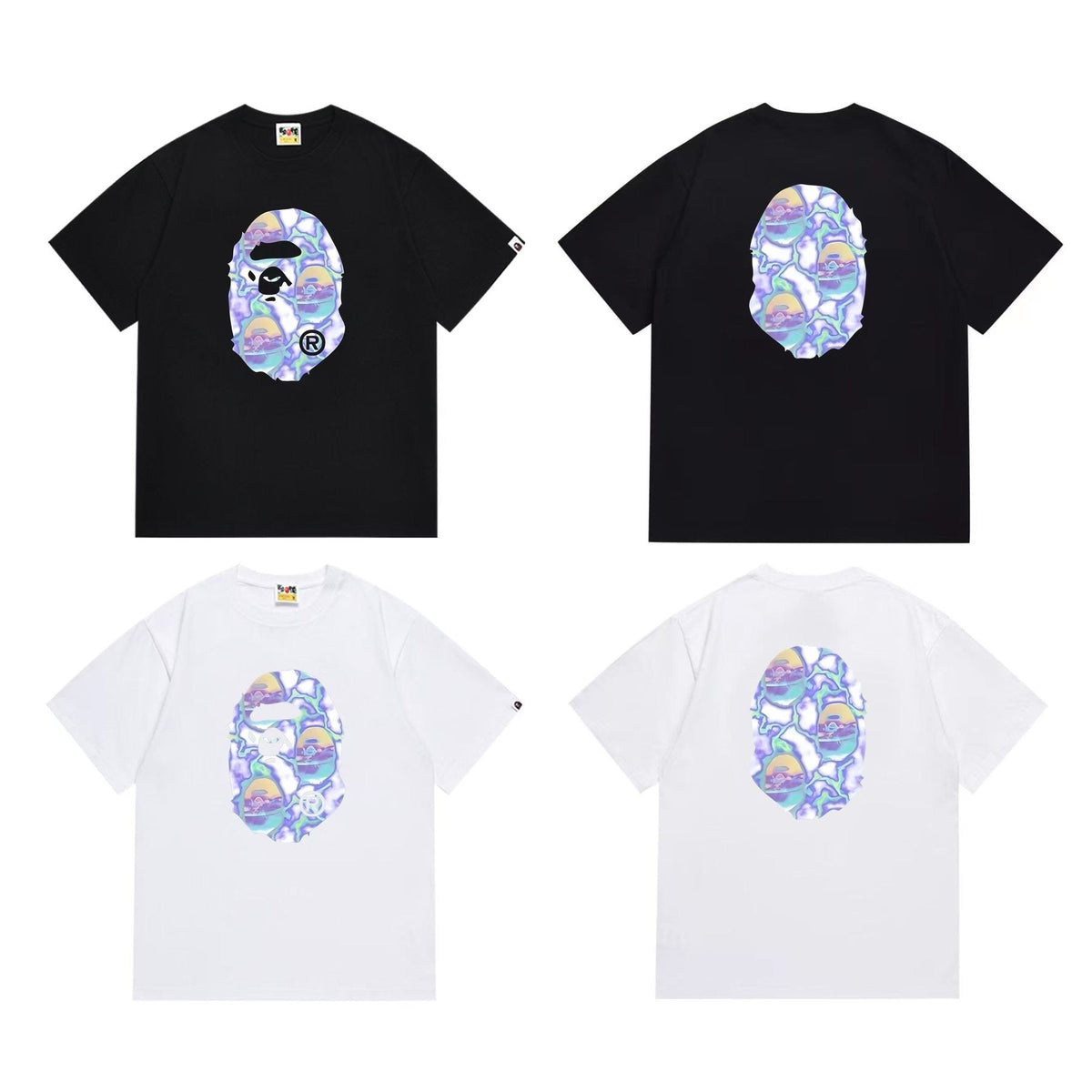 BAPE Front and Back Graphic T-Shirt — comparison