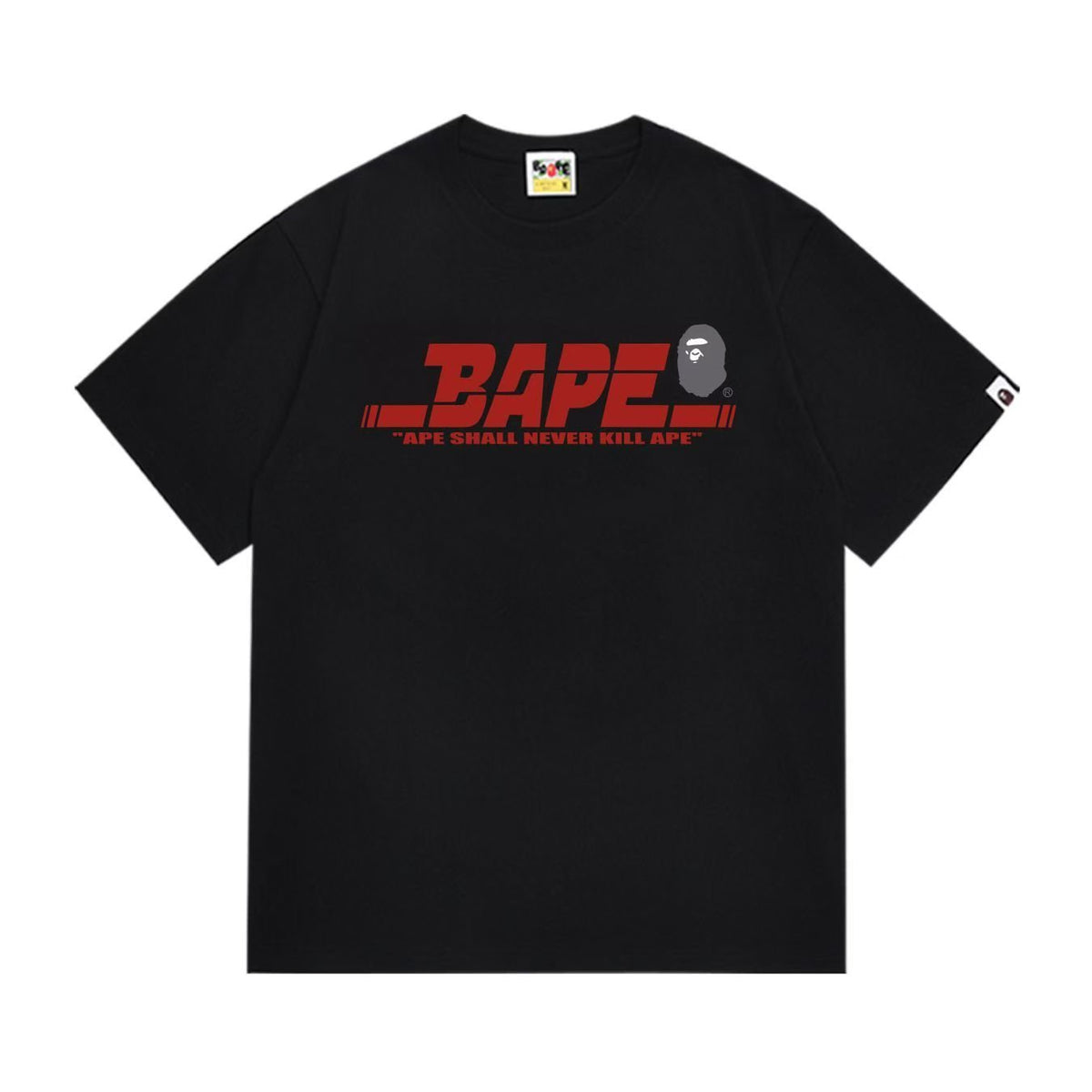 BAPE Red Wordmark Graphic T-Shirt — front
