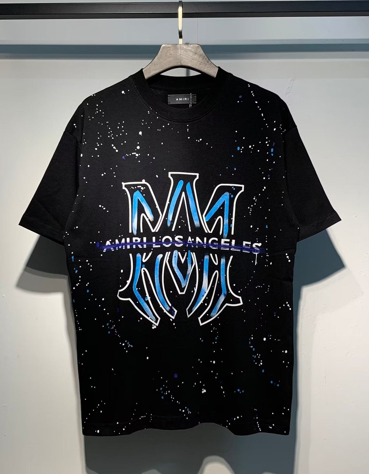 AMIRI Los Angeles Paint-Splatter Graphic T-Shirt — front