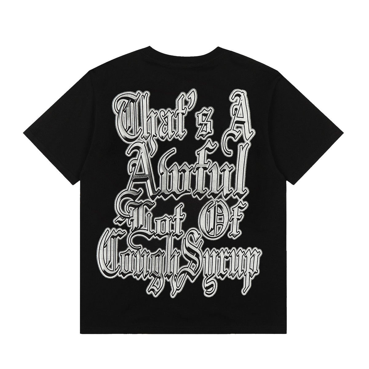 THAT'S A AWFUL LOT OF COUGH SYRUP Cherub Graphic T-Shirt — back