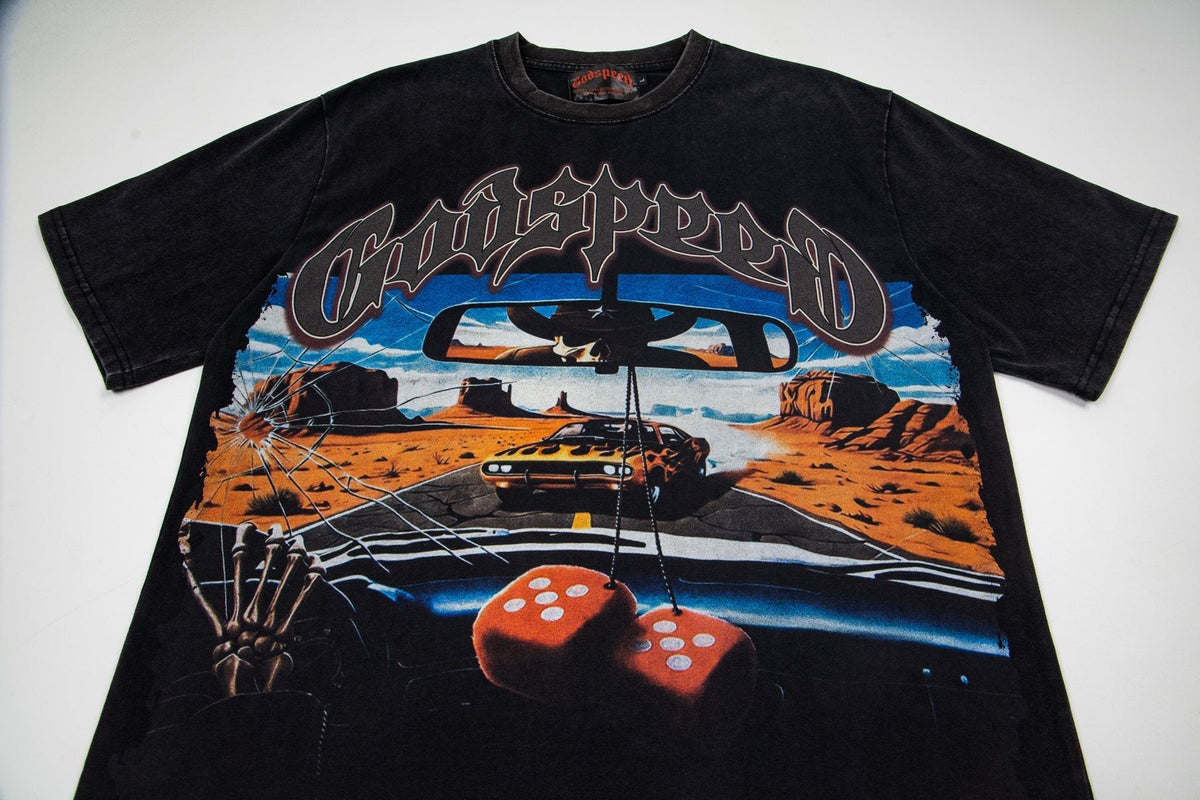 Godspeed Car & Dice Graphic T-Shirt — detail