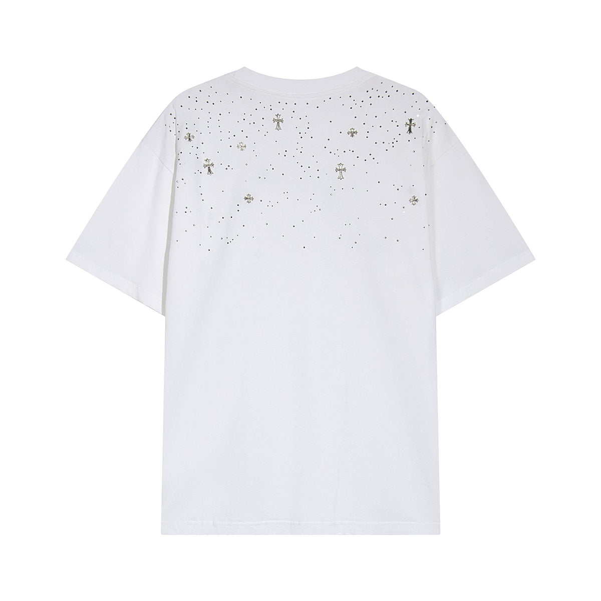 Chrome Hearts Rhinestone Cross Embellished T-Shirt — back