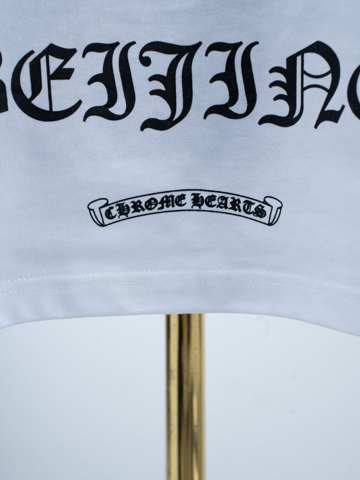 Chrome Hearts Horseshoe Script Graphic T-Shirt — detail