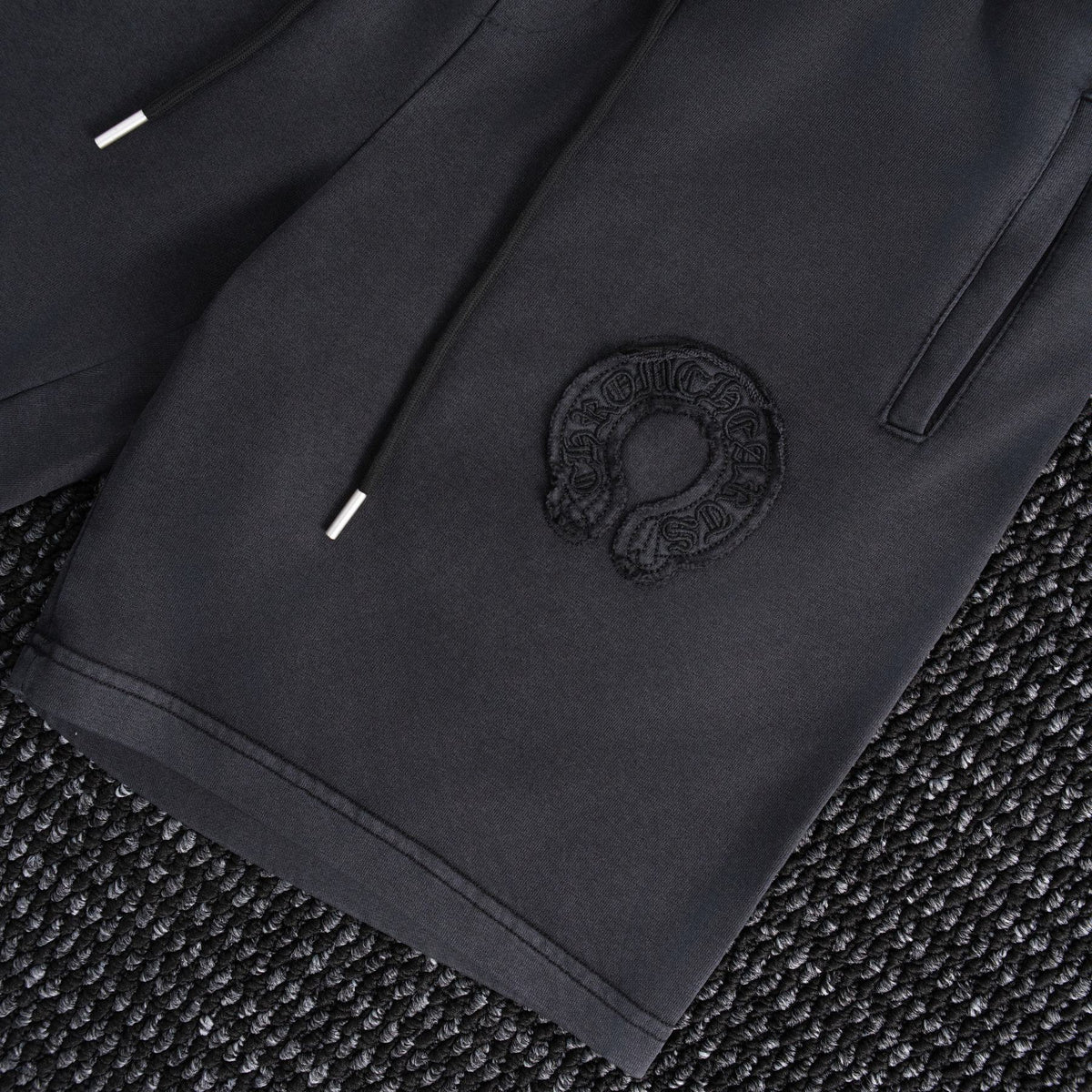 Chrome Hearts Horseshoe Floral Embroidered Shorts — detail
