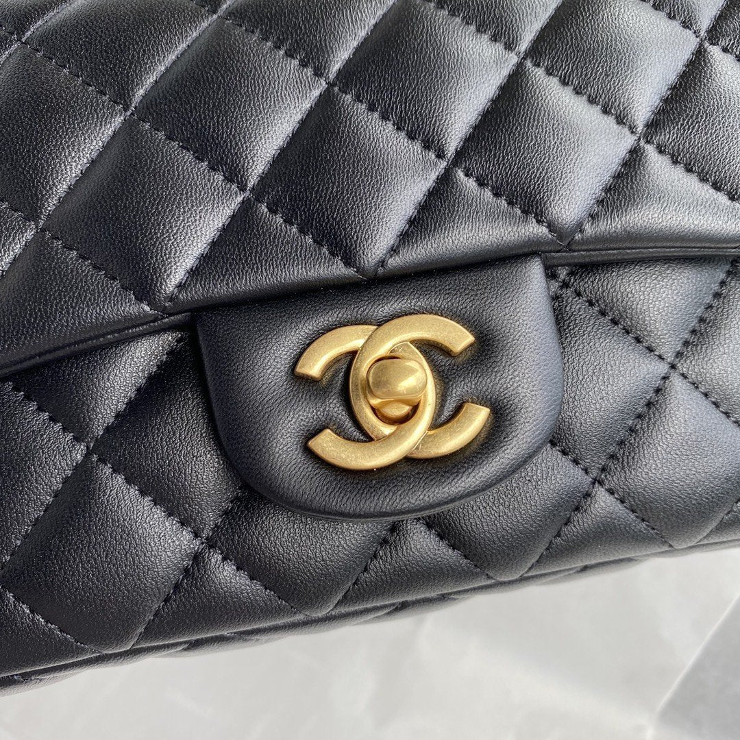 Chanel Pearl Crush Mini Flap Bag - Black