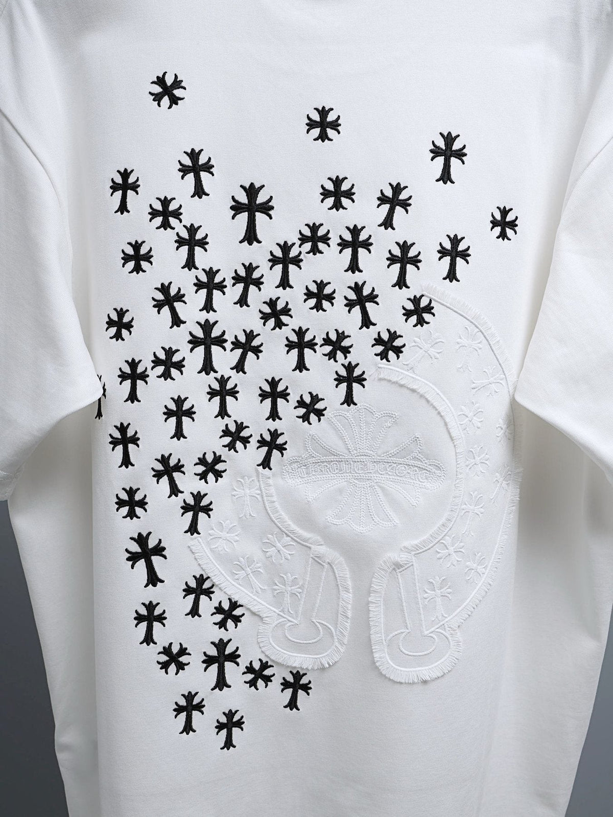 Chrome Hearts Clustered Cross Short-Sleeve T-Shirt — detail