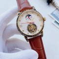 Patek Philippe Brown Leather Open-Heart Watch — hero