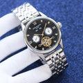 Patek Philippe Silver Black Dial Bracelet Watch — hero
