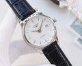Longines Silver Blue White Dial Leather Strap Watch — hero