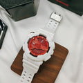 CASIO White Red Dial Watch — hero