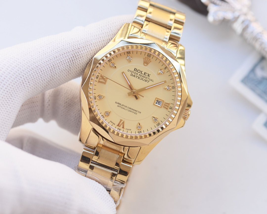 Rolex Gold Bracelet Watch — side