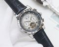 Patek Philippe Black Silver Dial Strap Watch — hero