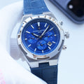Vacheron Constantin Silver Blue Dial Strap Watch — hero