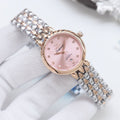 Omega Two Tone Rose Gold Pink Dial Bracelet Watch — hero