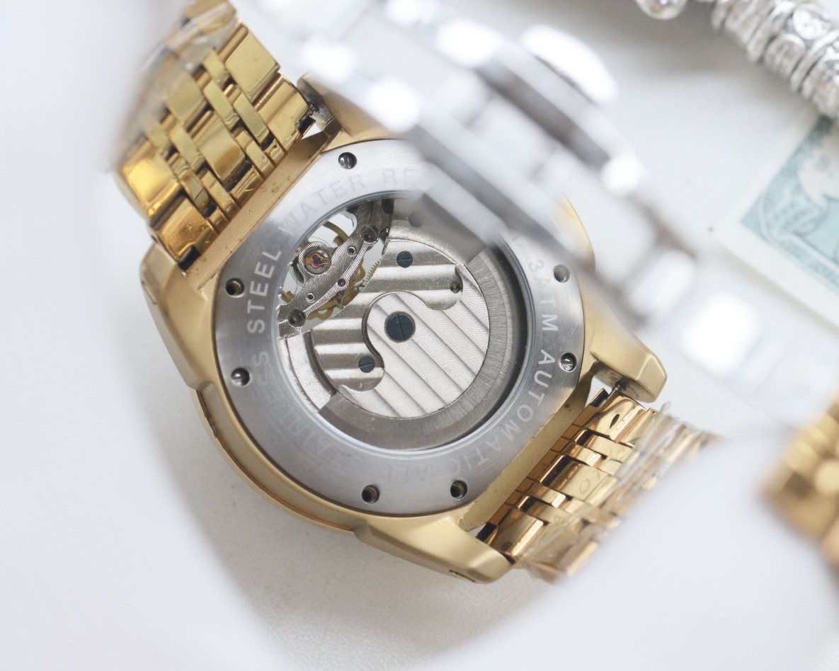 Cartier Gold Silver Bracelet Watch — back