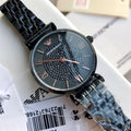 EMPORIO ARMANI Black Metal-Link Watch — hero
