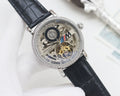 Patek Philippe Black Silver Strap Watch — hero