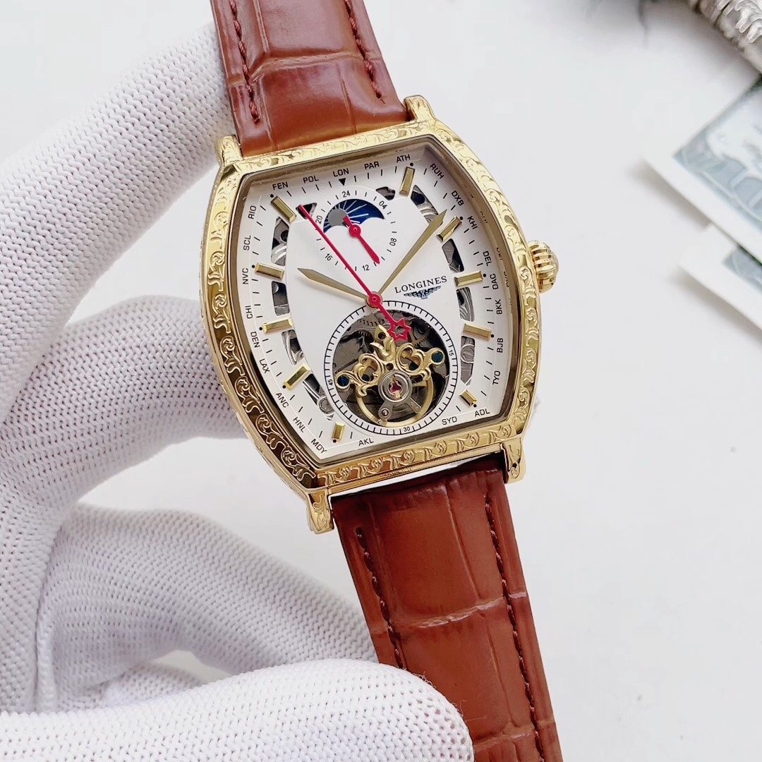 Longines Gold-Tone Tonneau Watch — hero