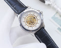 Longines Black White Dial Leather Strap Watch — hero