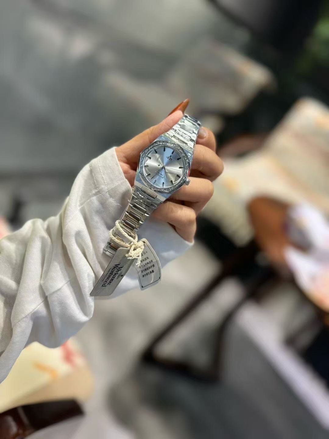 Vivienne Westwood Pale Blue Dial Watch — front