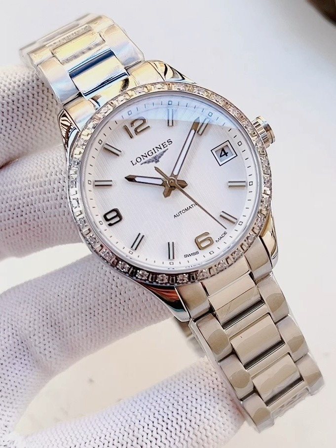 Longines Two-Tone Crystal Bezel Watch — hero