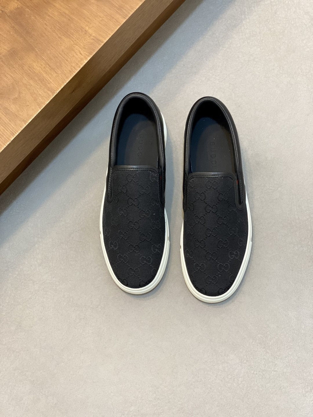 Gucci Patterned Slip-On Sneakers — hero