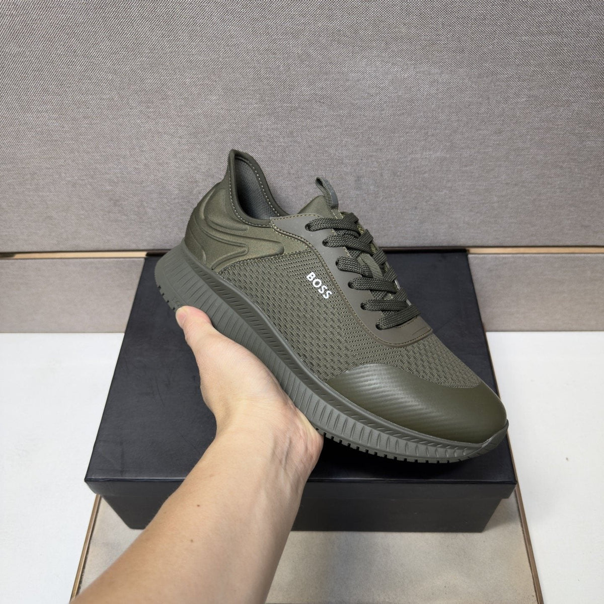 BOSS Mesh Panel Sneakers — model