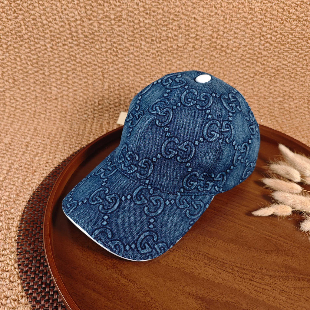 GUCCI Denim Baseball Cap（Blue）