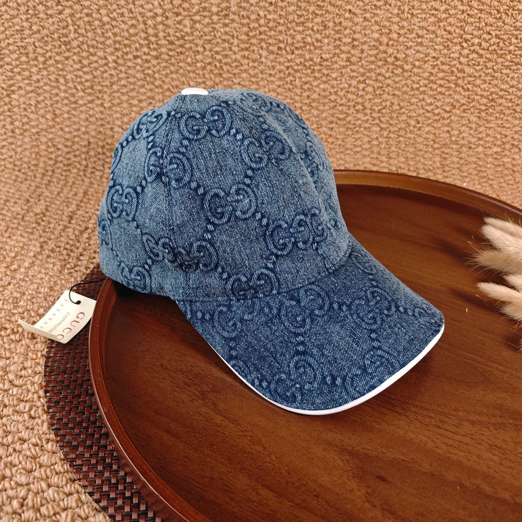 GUCCI Denim Baseball Cap – Blue