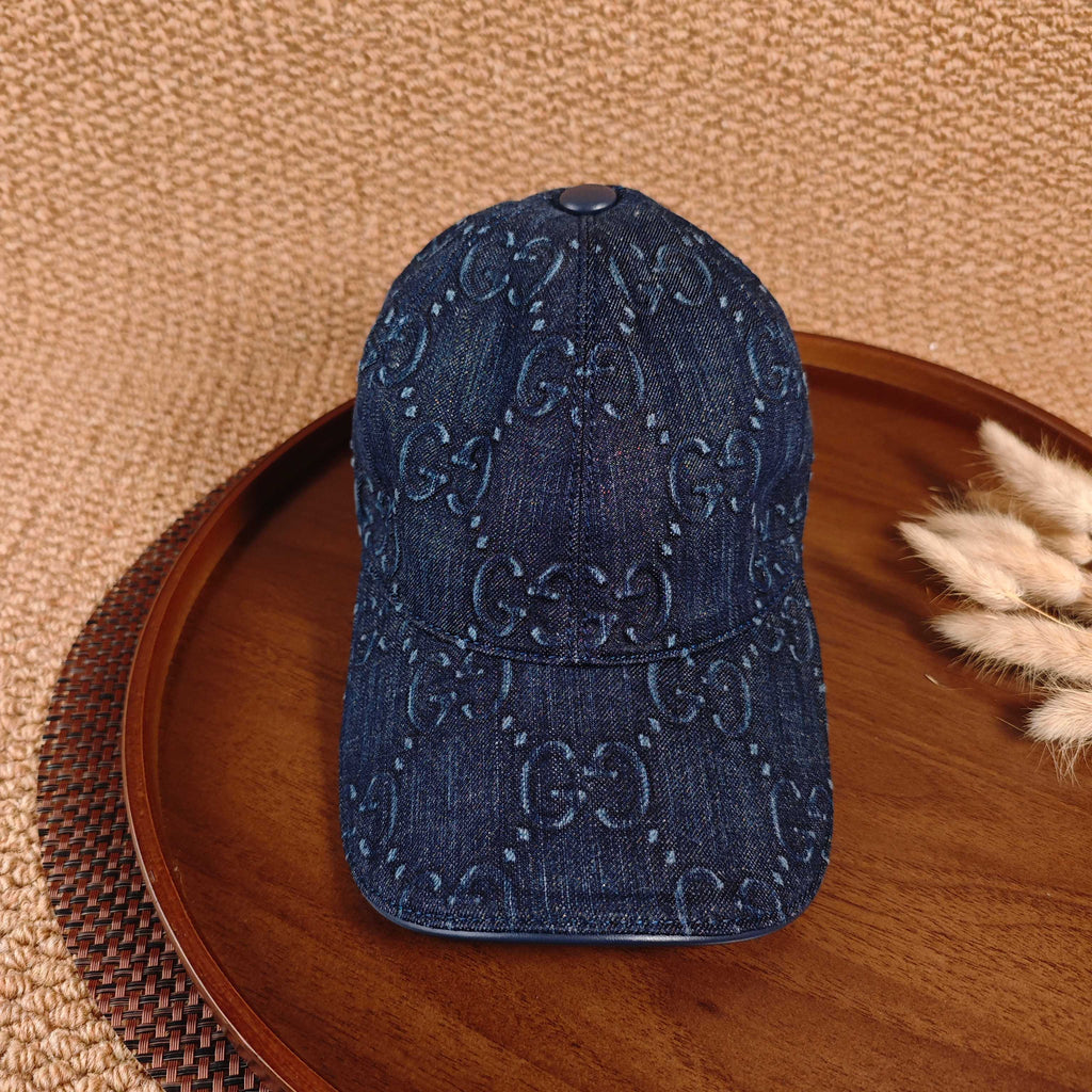GUCCI Denim Baseball Cap – Dark Blue