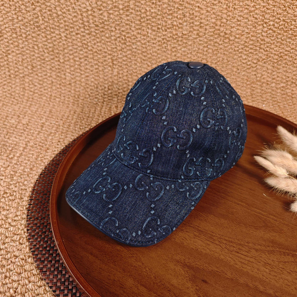 GUCCI Denim Baseball Cap – Dark Blue
