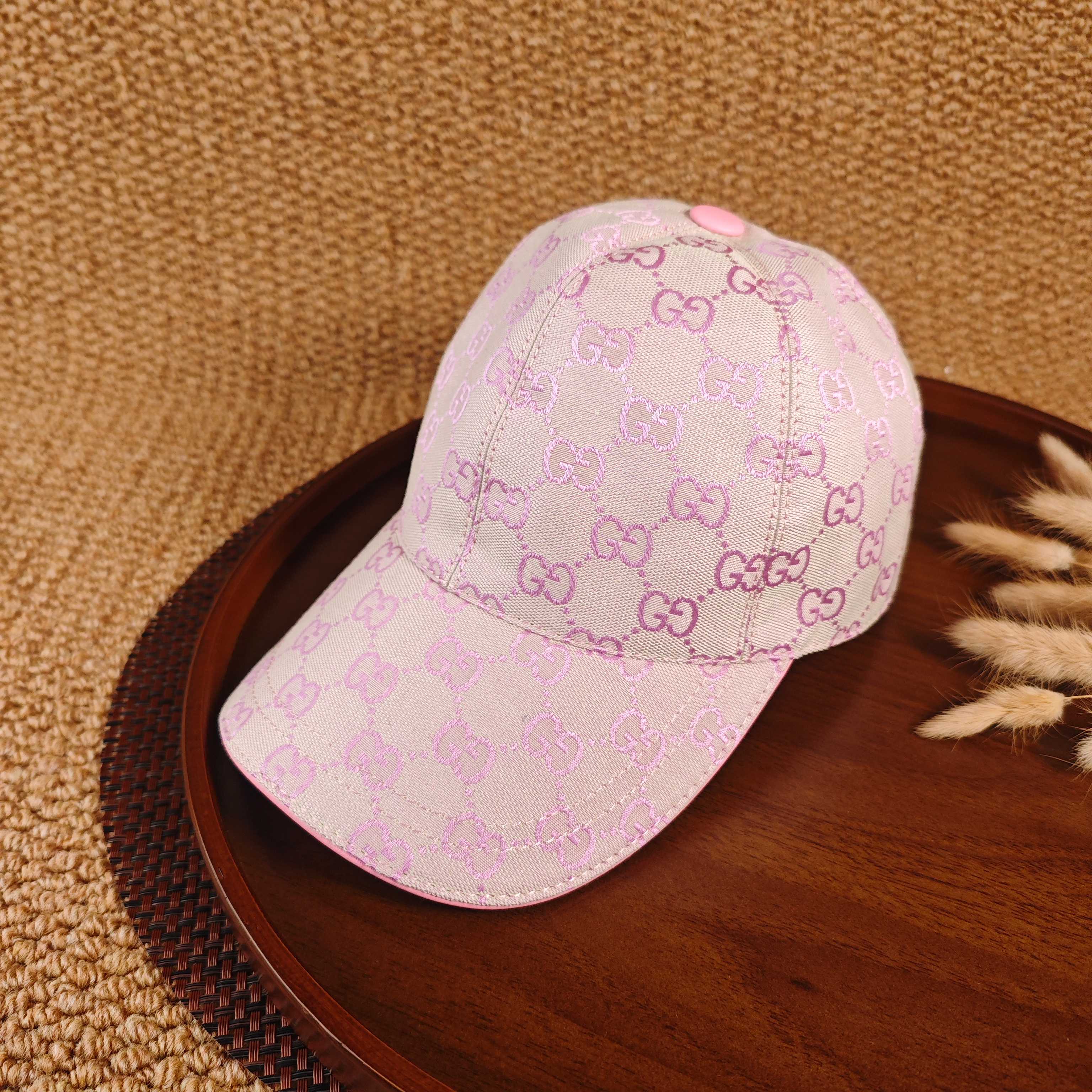 GUCCI Pink & Purple Hardware Baseball Cap