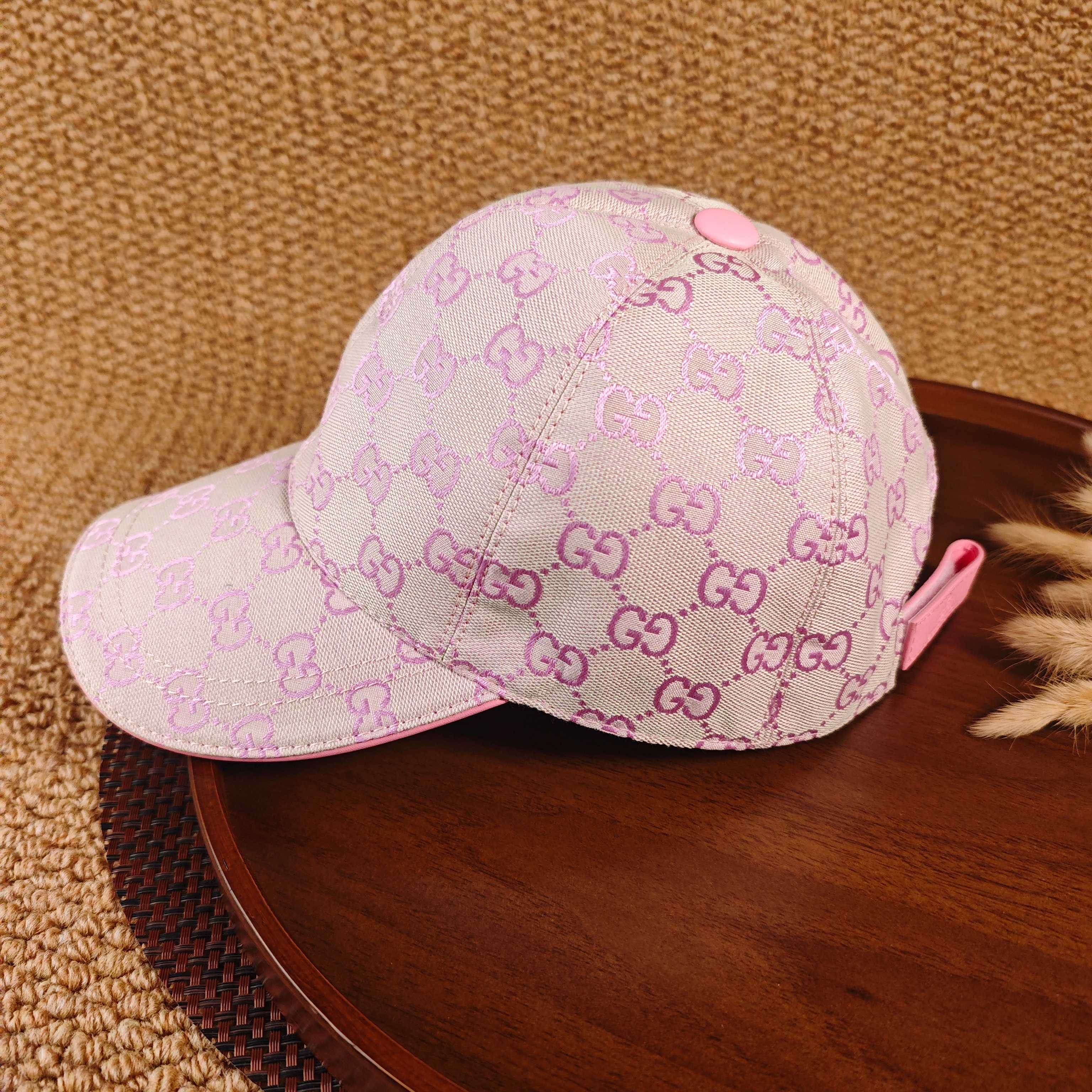GUCCI Pink & Purple Hardware Baseball Cap