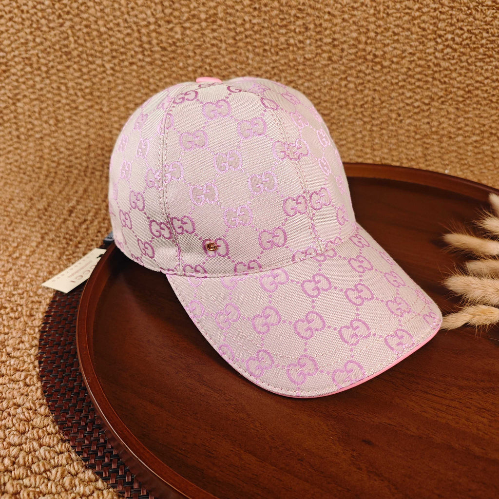 GUCCI Pink & Purple Hardware Baseball Cap