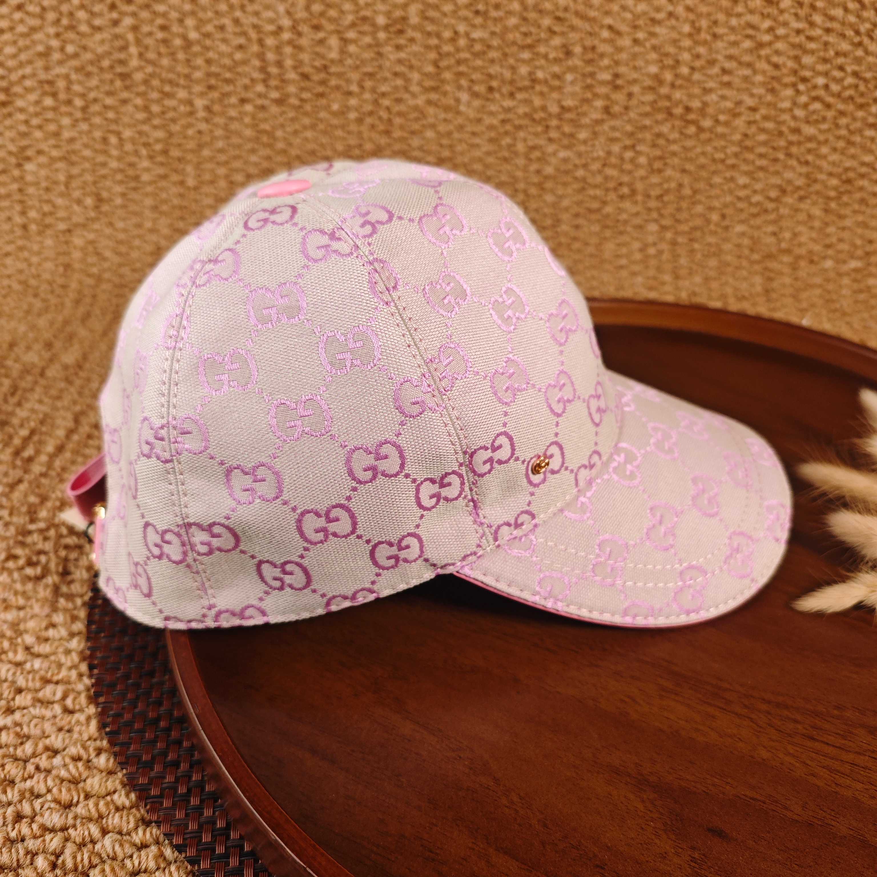 GUCCI Pink & Purple Hardware Baseball Cap