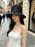 CELINE Raffia Boater Hat