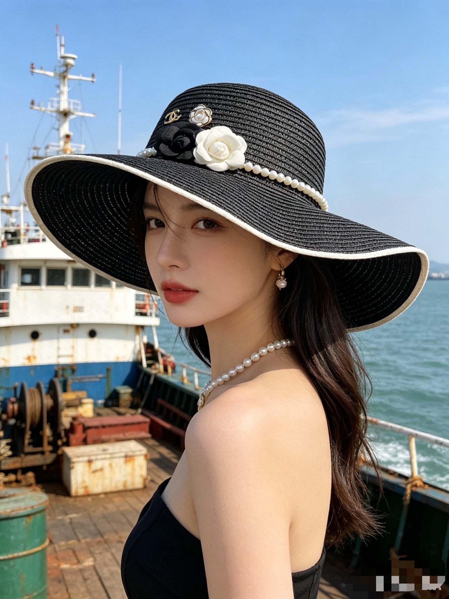 CHANEL Wide Brim Sun Hat