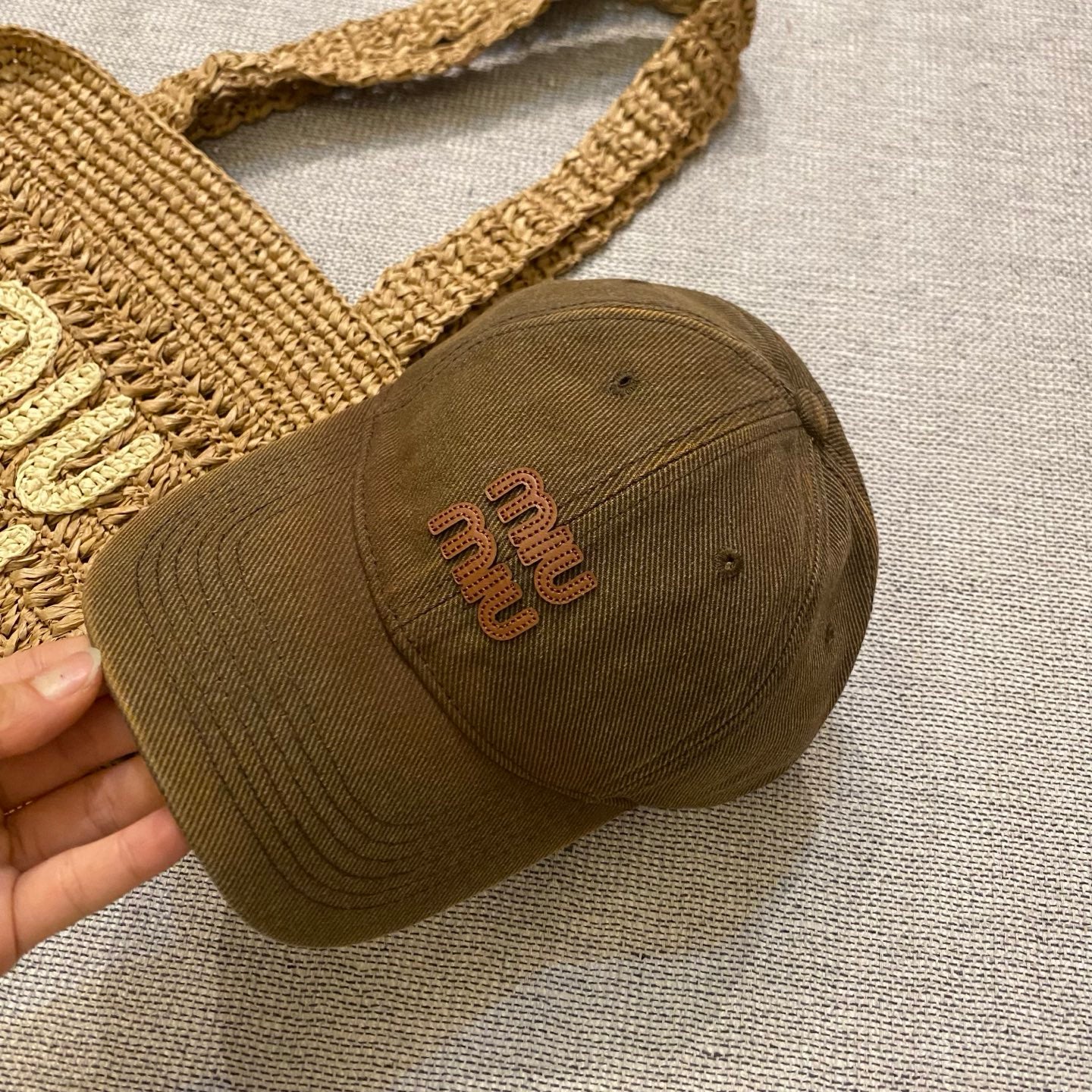 MIU MIU Gradient Washed Baseball Cap