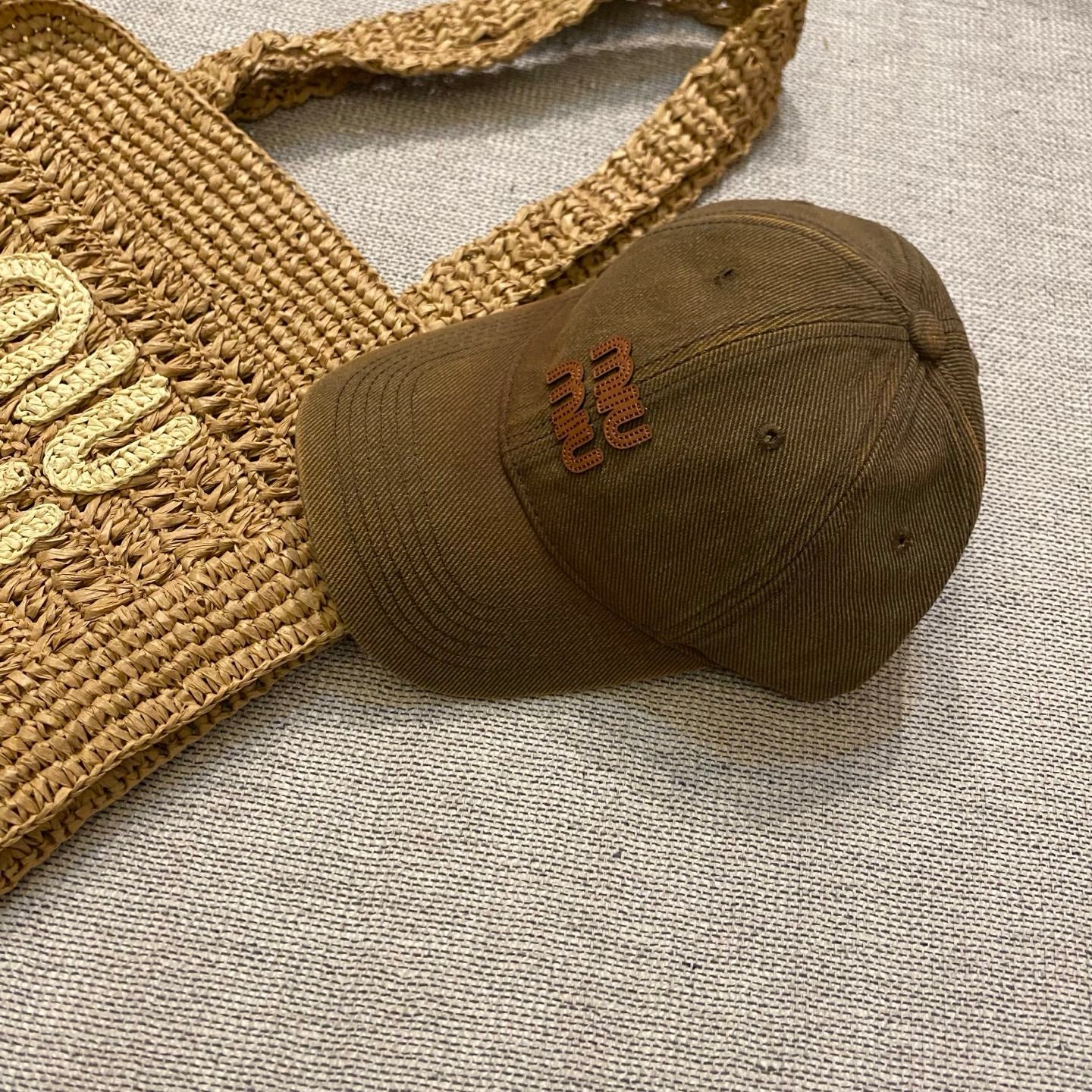 MIU MIU Gradient Washed Baseball Cap