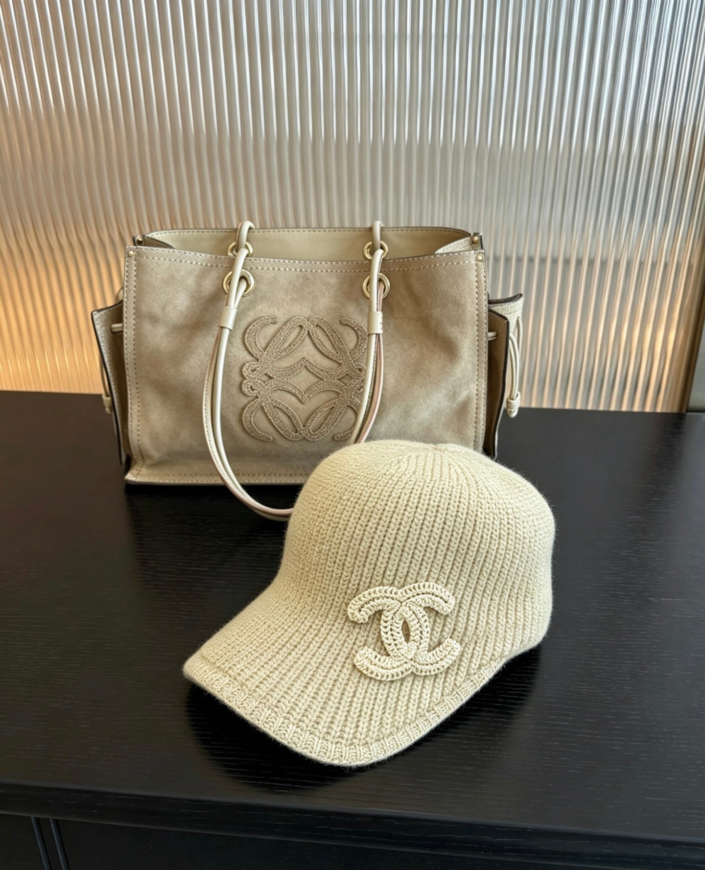 CHANEL Knit Equestrian Cap
