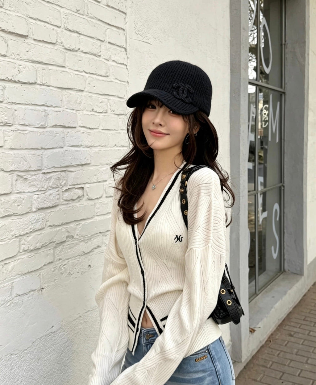 CHANEL Knit Equestrian Cap
