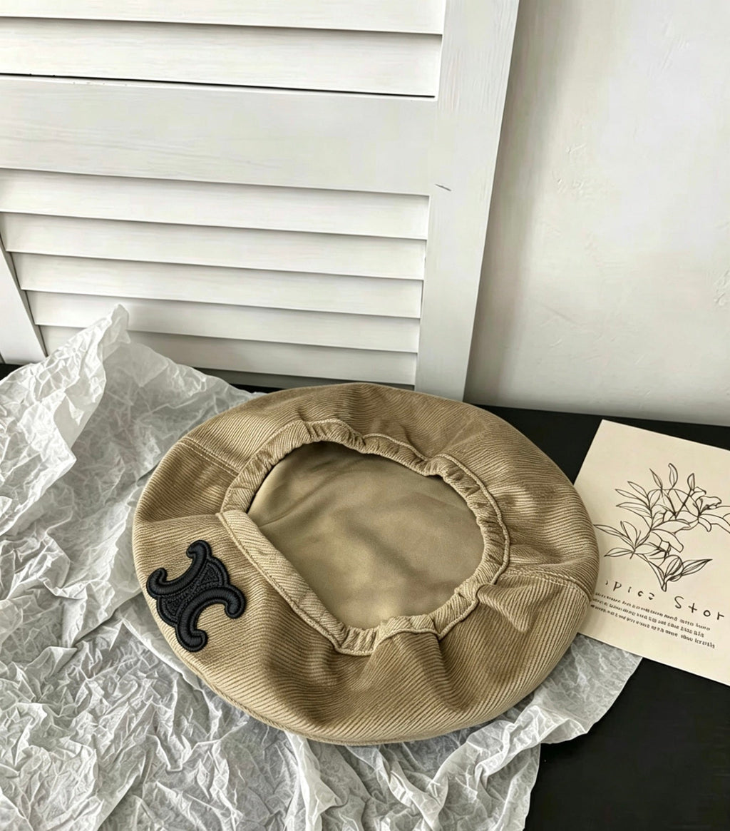CELINE Triomphe Corduroy Beret