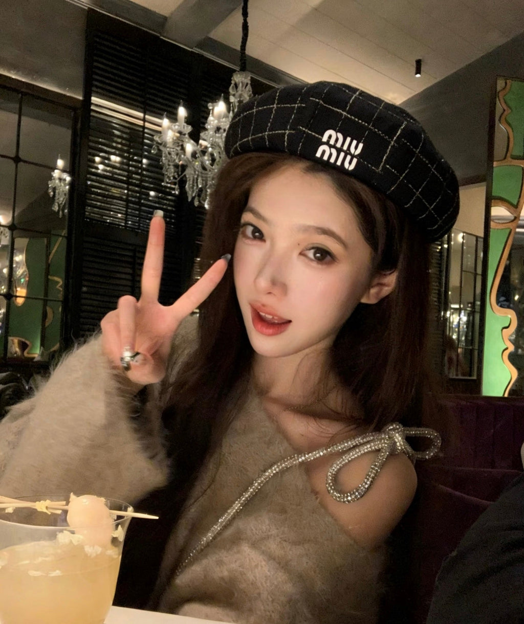 MIU MIU Check Beret
