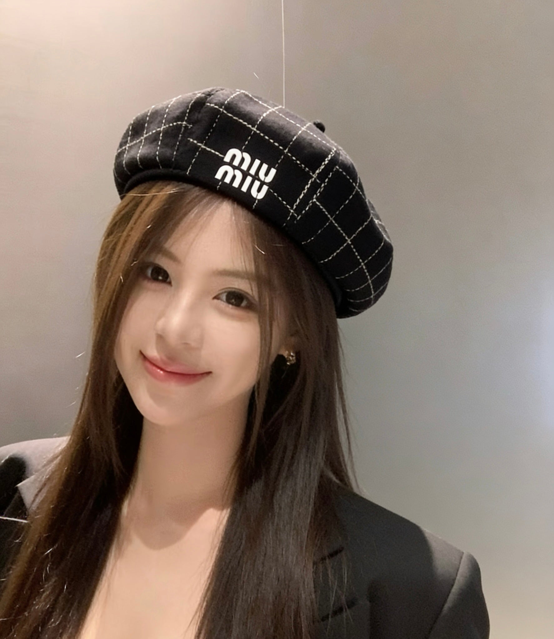 MIU MIU Check Beret
