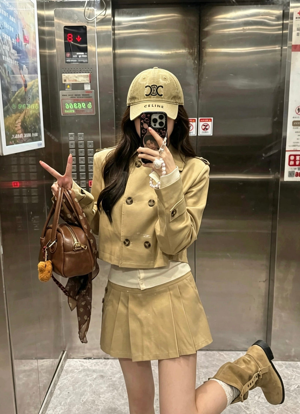 CELINE Triomphe Vintage Baseball Cap