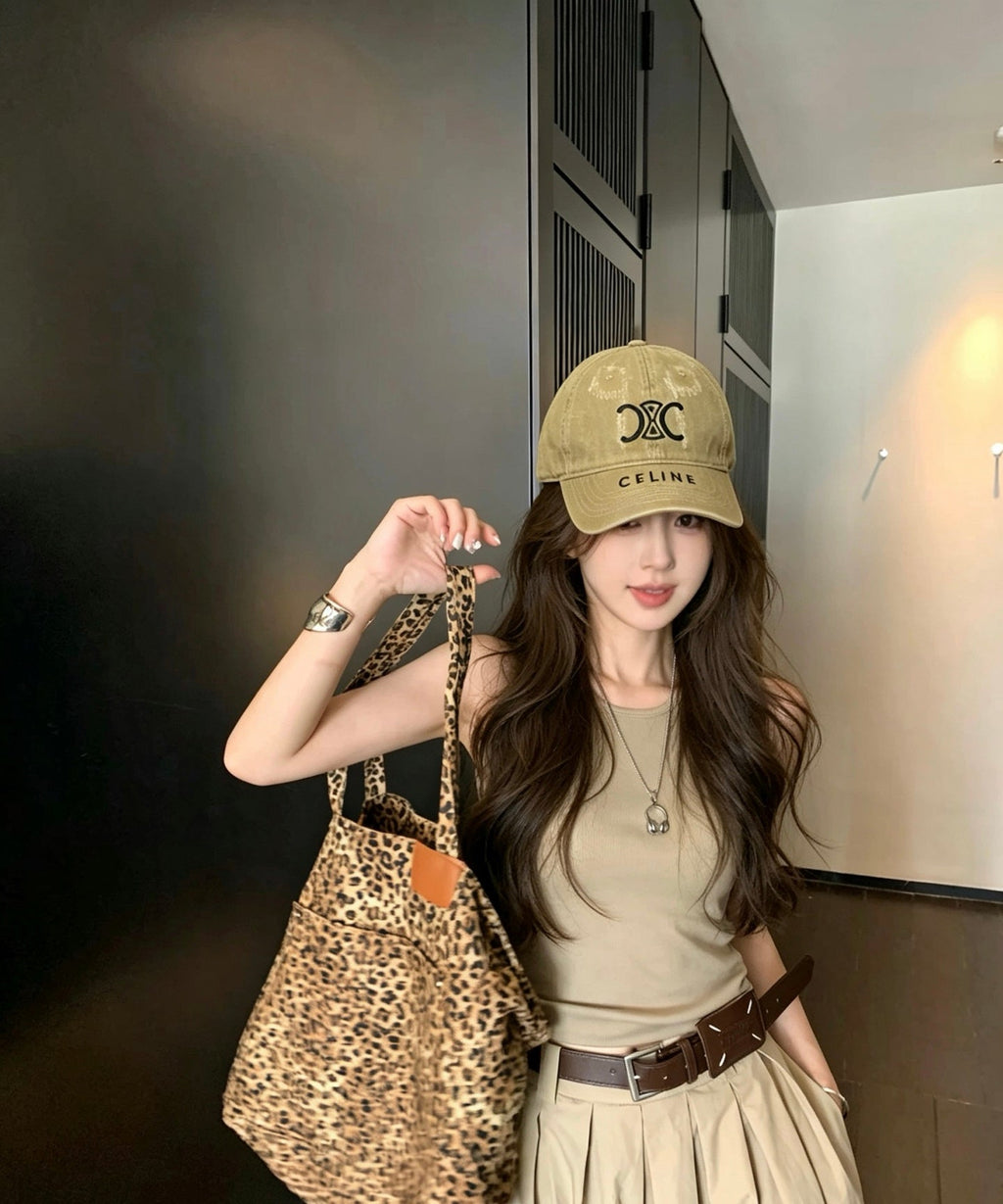 CELINE Triomphe Vintage Baseball Cap