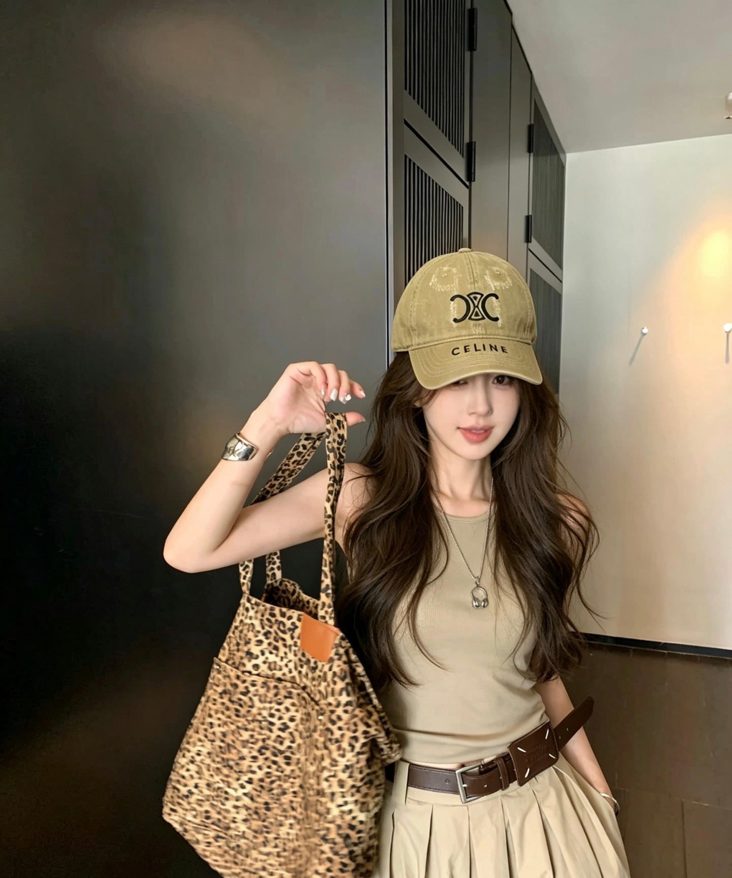 CELINE Triomphe Vintage Baseball Cap