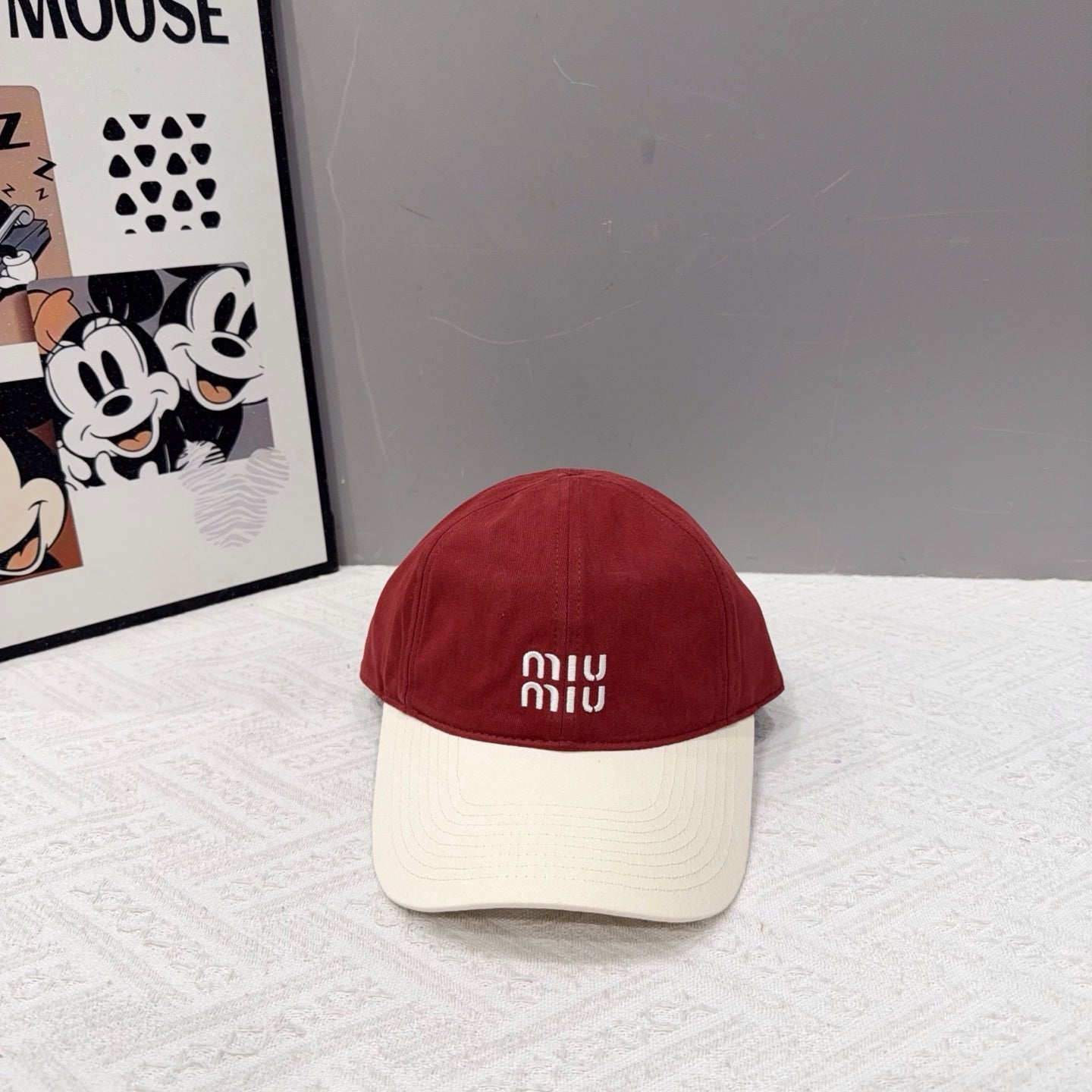 MIU MIU Two-Tone Baseball Cap